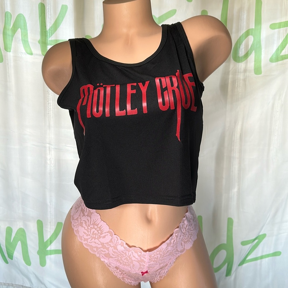 Motley Crue Ribbed Cropped Tank Top